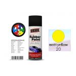 Higher Adhesive Removable Rubber Spray Paint , Matt Yellow Color Auto Spray Paint for sale