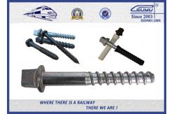 China Railway Track Sleeper Screw Spike with Slotting Head plain black galvanized supplier