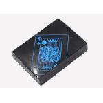 CMYK Printing Blue And Black Plastic Poker Cards Waterproof for sale