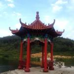 Antique Garden Wood Archaist Chinese Pavilion Paint Surface Treatment for sale