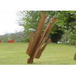 Outdoor Life Size Corten Steel Sculpture Rusty Garden Metal Figure Sculpture for sale