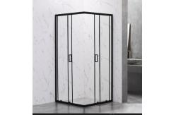 China Corner Bathroom Black Frame 2 Sided Shower Cubicle Aluminum Frame supplier