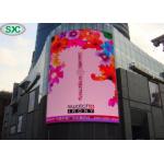 P6 led display screens full color outdoor wall mounted large curved led display for sale