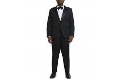 China Big Tall Men'S Stylish 2PCS Black Designer Tuxedo For Men supplier