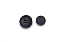 China Navy Blue Black Personalized Blazer Buttons , Custom 4 Hole Plastic Button supplier