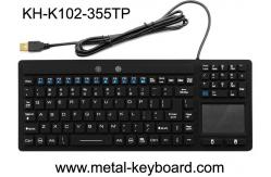 China Waterproof USB Interface Industrial PC Keyboard 106 Keys No Noise With Touchpad supplier