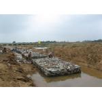 Professional Rock Basket Retaining Wall , Rock Cage Wall Hexagonal Mesh for sale