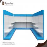 Customized Pop Pos Display Standing Pegboard Metal Display Stands With Wheels