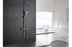 China Solid Brass Anti Scalding Rain Shower Set ROVATE With Square Shower Head supplier