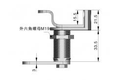 China Adjustable Quarter Turn Lock Black Cam Door Locks For Fire Cabinet supplier