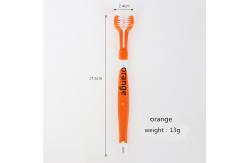China Three Head Three Sided Plastic Pet Toothbrush supplier