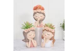 China Cute Girl Face Planter for Home Decor supplier