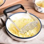 Stainless Steel Garlic Press Manual Kitchen Gadget Mashed Potato Masher Modern for sale