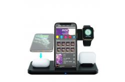 China Dual 15W Custom Wireless Charger 4 In 1 Compatible Multiple Devices supplier