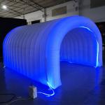Customized Giant Inflatable Tunnel Sport Tunnel Advertising Tunnel Tent With LED Light for sale
