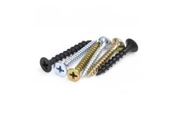 China Black Fine Thread Drywall Screws Bugle Head Black Gypsum Board Screw supplier