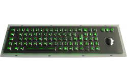 China Explosion Proof Metal Backlit USB Keyboard With Optical Trackball supplier