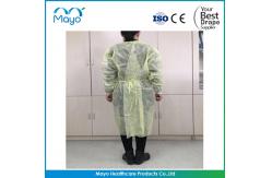 China SPP PE Yellow Isolation Gown CE FDA Fluid Resistant Isolation Gown supplier
