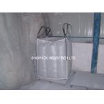 Sift-proofing 4-Panel baffle bag , Industrial 1 Tonne Bulk Bags with filler cords for sale