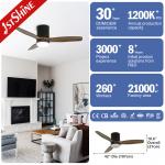 Customized 42 inches Ceiling Fan with Light 1stshine Solid Wood Blades OEM