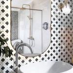 Waterjet Flower Pattern Marble Stone Mosaic Bathroom Tiles For Home Decoration for sale