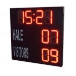 Red Electronic Large Digital Soccer Scoreboard With Waterproof Iron Cabinet for sale