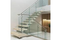 China Stylish Brushed Stainless Steel Handrails with Round Plate Cover for Glass Staircases supplier