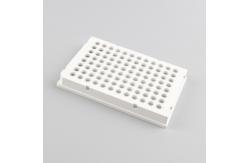 China 100 Ul Full Skirted White PCR Plates With Transparent Tubes Disposable Plastic Plates supplier