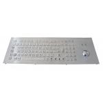 Stainless Steel Industrial Keyboard With Trackball and numeric and FN keys for sale
