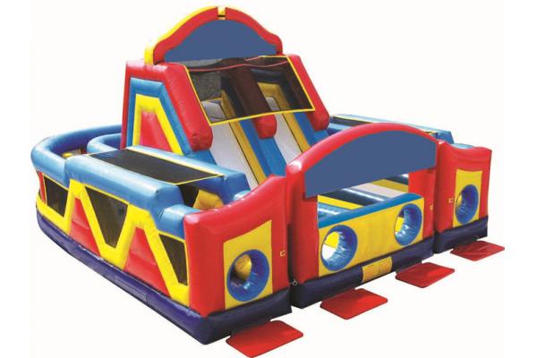 Happy Rainforest Rapids Commercial Inflatable Combo