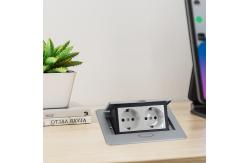 China Multifunctional Zinc Alloy Desktop Office Pop Up Desk Power Outlets supplier