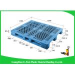 Euro Type Heavy Duty Plastic Pallets Single Face For Food Industry Warehouse for sale