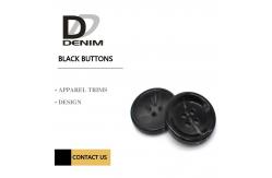 China Black Bulk Buttons 4 Hole Polyester Button supplier