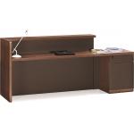 1.8M / 2.4M Modern Wood Reception Desk ISO9001 Certification for sale