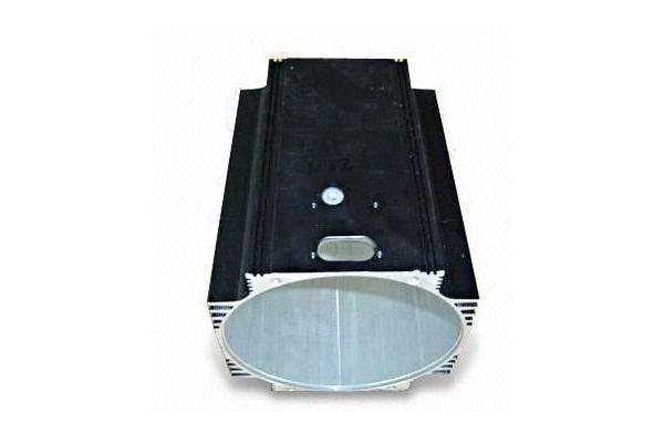 6005 T6 Bronze / Black Industrial Aluminium Profile , Solar PV Extruded Cylinder Shell