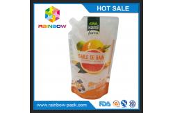China Resealable Plastic Pouches Packaging Printed Liquid Stand Up Spout Pouch With Zipper supplier