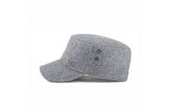 China Custom Made Round Military Cadet Cap Army Military Hats With Embroidered Logo supplier