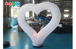 China Giant Inflatable Balloon Wedding Decoration Love Heart Model With Light supplier