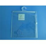 Printed Custom Plastic Scarf Packaging Bag With Hook / Clear Sock Hanging Bag for sale