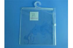 China Printed Custom Plastic Scarf Packaging Bag With Hook / Clear Sock Hanging Bag supplier