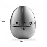 Stainless Steel Baking 60min Egg Cooking Timer Kitchen Mechanical for sale
