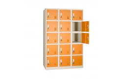 China Gym Lockable Safety 15 Door Digital Metal Lockers KD Structure supplier