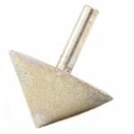 55mm Diamond Grinding Head Points Rotary TAPER Single Type Angle Drills Chamfer Hole Coated Of Glass for sale