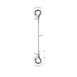 Safety Steel Wire Rope Cable With Lanyard Hooks Double Casting Hook YW86538 for sale