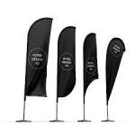 Advertising Double Side Printing Aluminium Fiberglass Flagpole Custom Beach Flags Rectangle for sale