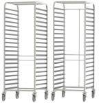 RK Bakeware China-600*400 Stainless Steel Sinmag Double Oven Rack Baking Tray Trolley for sale