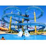 Hold Up 300kg Fiberglass Water Slides Outdoor Commercial Playground Games Ride for sale