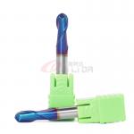 Hard Steel Carbide Ball Nose End Mill 2 Flutes 6mm Shank Diameter for sale