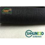 Black Hair Interlining Fabric Interfacing Heavy Weight For Men's Suit