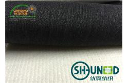 China Black Hair Interlining Fabric Interfacing Heavy Weight For Men's Suit supplier